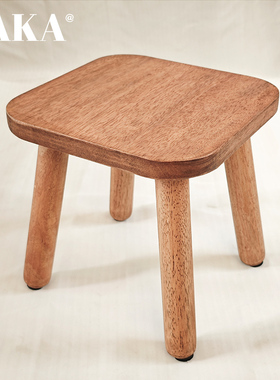 实木小凳子家用矮凳原木板凳卫生间小凳子简约小圆凳客厅木头凳子