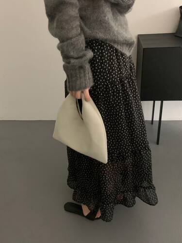 26春夏新韩版复古小碎花松紧腰半身裙女高腰显瘦中长款a字裙伞裙