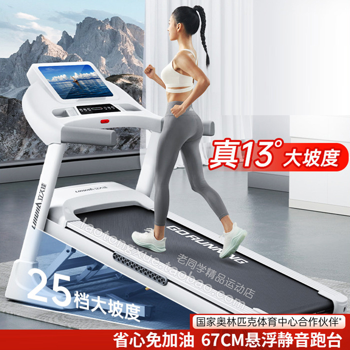 品牌家用静音大坡度爬坡跑步机