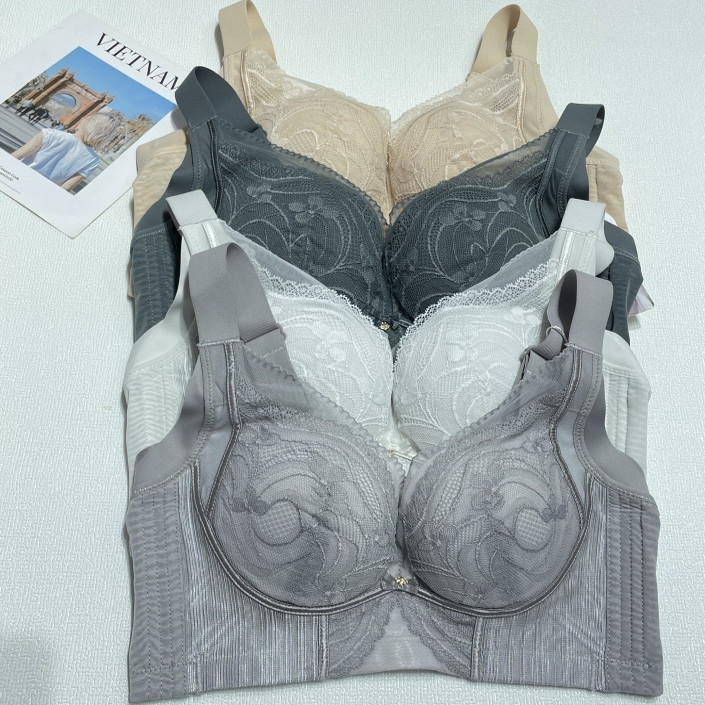 奇丽芳9935女中厚B杯滑滑杯文胸聚拢托胸收副乳调整型内衣无钢圈