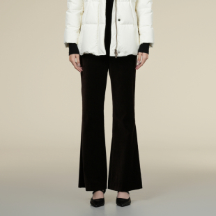 显瘦休闲裤 少 女高腰修身 灯芯绒喇叭裤 XK402001A174 XG雪歌25冬款