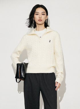 XG雪歌100%绵羊毛针织衫XL411638A891