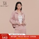 XG雪歌粉色减龄休闲外套女2025春款 长袖 宽松翻领上衣XK107018A416