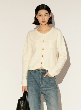 少货  XG雪歌 2026春绵羊毛针织开衫XL111029A191