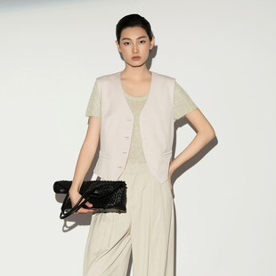 XG雪歌 2026夏莱赛尔休闲马夹女XL224004A160