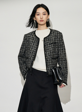 XG雪歌绵羊毛小香风外套XL407631B895