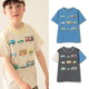 儿童夏季 上衣a T恤中大童宝圆领拼色半袖 外贸童装 男童汽车纯棉短袖