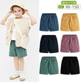 宝宝家居纯色裤 儿童夏季 男女童纯棉半裤 短裤 子休闲凉快竹节棉 薄款