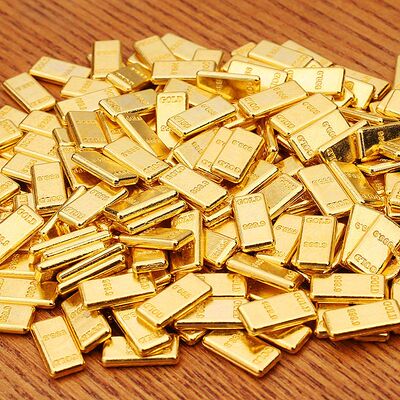 合金迷你小金条仿真道具小金块家居店铺摆件装饰金砖小礼物工艺品