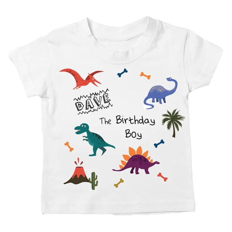 生日名字童装夏装儿童男童短袖宝宝女童T恤小孩男孩休闲纯棉衣服