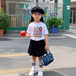 休閑吸汗純棉T恤短袖 100days class夏季 嬰兒哈衣個月男女兒童童裝