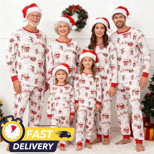 Christmas Family Pyjamas新款圣诞节圣诞一家三口四口全家装亲子