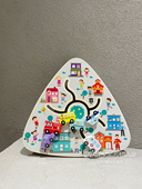 蒙氏早教1 3岁益智忙碌板玩具木制汽车轨道走位迷宫找位配对游戏