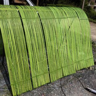 绿色竹排红色竹排白色竹编竹片竹篾竹条竹艺花艺装置婚庆展厅装饰