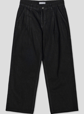 MUEUL韩国正品直采春秋季青年男士宽松直筒休闲裤百搭简约牛仔裤