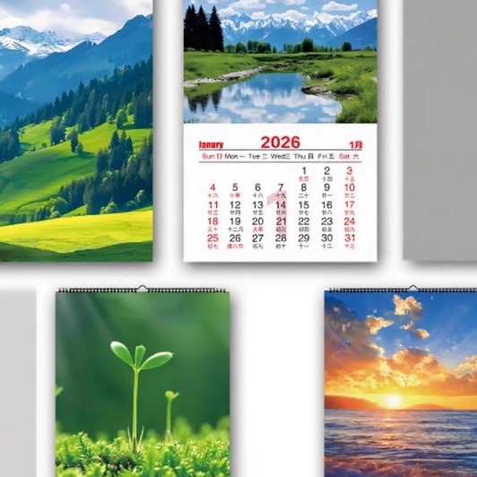 13张月历2026年新款7张每月一张年历挂历