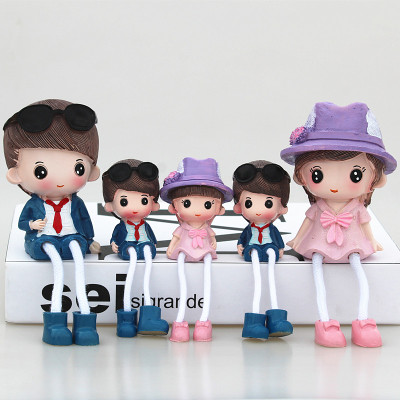 树脂祝福中国风客厅五口之家可爱