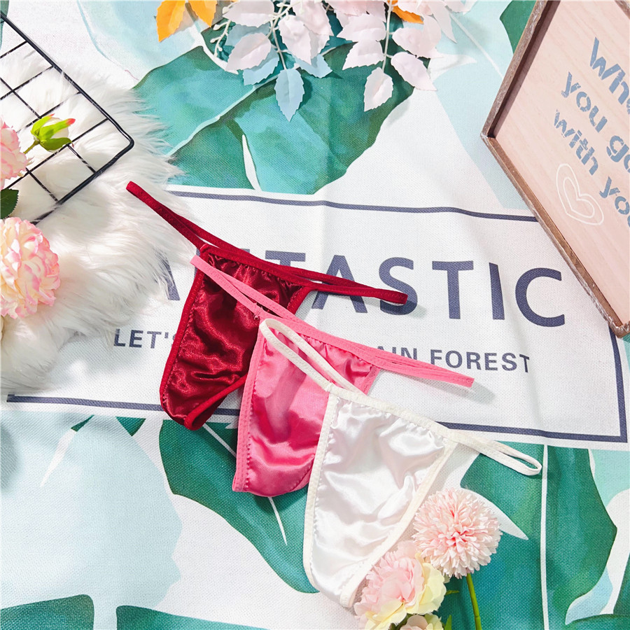 X97 新品缎面性感细带美臀低腰小众心机女生丁字裤T-Back短裤内,女士内衣/男士内衣/家居服,女丁字裤,淘宝优惠券,粉丝福利购,淘宝优惠卷