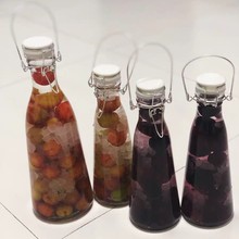 透明杨梅泡酒玻璃瓶子密封罐牛奶瓶自酿葡萄红酒瓶空瓶装酒的分装