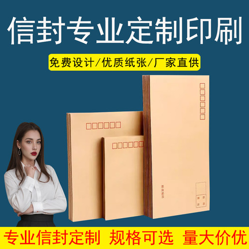 定制牛皮纸信封免费设计免费开票