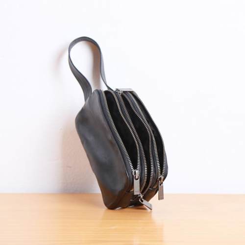 深山九处真皮手拿包头层牛皮手包大容量手拎包手机包出行收纳小包