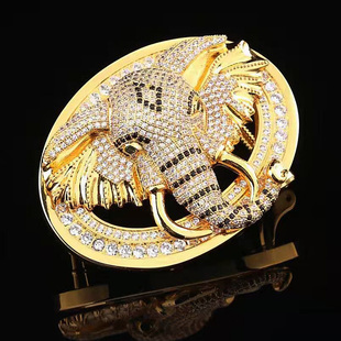 不锈钢皮带扣头配件大象皮带头男款扣头男士腰带扣头个性裤带卡扣