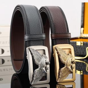 纯牛皮无夹层腰带男全牛皮皮带男真皮自动扣男皮带新款滑扣裤带