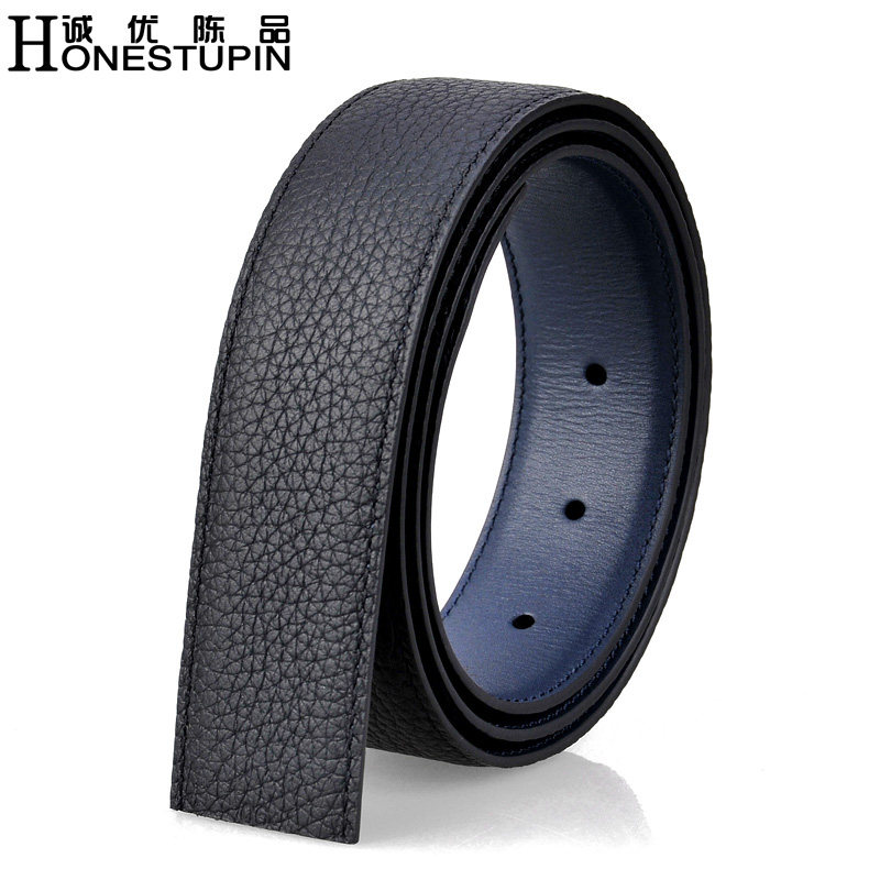 不带头皮带男真皮针扣打孔8字无头皮带男士腰带身头层牛皮裤带条