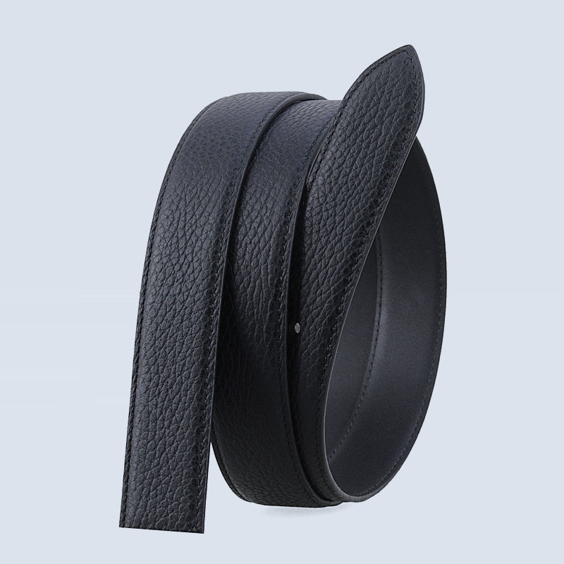 无头皮带男真皮双面牛皮不带头纯腰带条无扣皮带带子打孔裤带 3.0