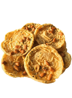 韭菜铁勺饼月亮粑花生芝麻