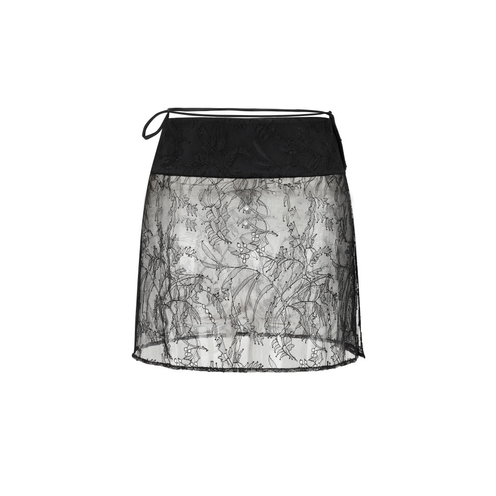 25新品TOSHAA蕾丝腰封屁帘叠搭小件性感包臀半裙设计师品牌集合