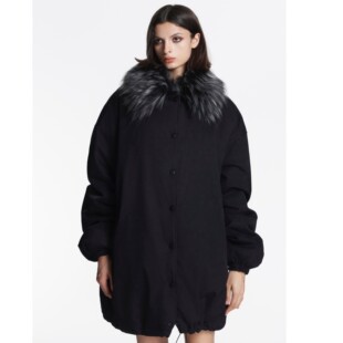 美式派克棉服 夹棉oversize户外保暖大衣 可拆卸毛领Cora&Wynn