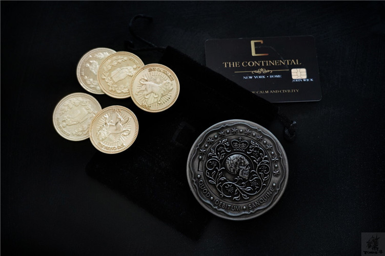 新版二代  john wick 金币 疾速追杀基努里维斯 金币 大陆酒店