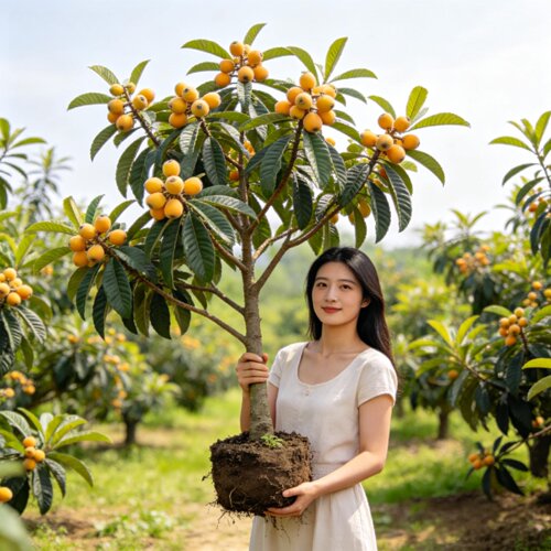 白玉枇杷树果苗特大号大果无核枇杷树苗南北方庭院耐寒四季水果