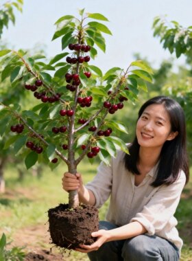 正宗智利车厘子树苗樱桃树南北方种植庭院盆栽嫁接果树矮化耐寒热