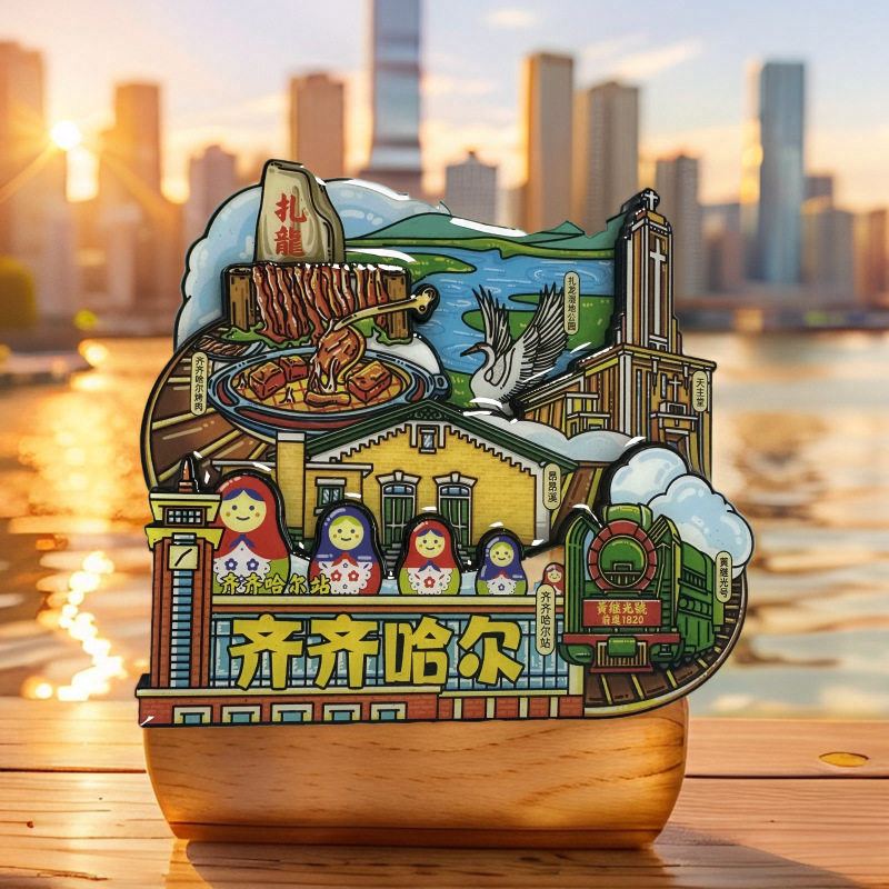 【齐齐哈尔】黑龙江文创冰箱贴磁贴旅游纪念品旅游纪念品伴手礼,家居饰品,冰箱贴,淘宝优惠券,粉丝福利购,淘宝优惠卷