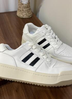 欧货头层牛皮小白鞋女2025年透气休闲板鞋女鞋舒适百搭运动休闲鞋