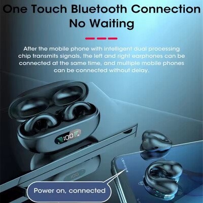 Wireless Earphones TWS Bluetooth Earbuds Clip Headphones