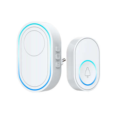 Wireless Smart Doorbell w/ Plug-in Chime 58 Melodies 5 Volum