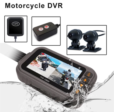 Wifi Motorcycle DVR Dual Dash Cam 1080P Front/Rear View Came