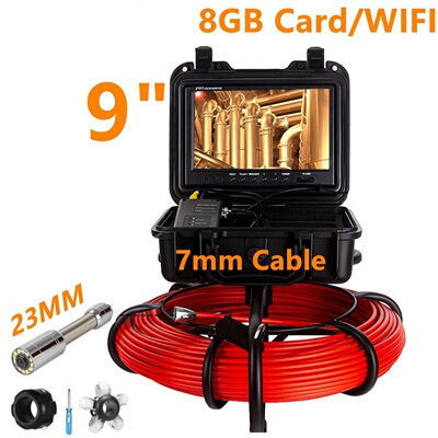 7mm Cable 50M Pipe Inspection Video Camera 9