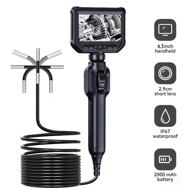 Industrial Endoscope Camera 360 Degree Rotation 4.3 inch