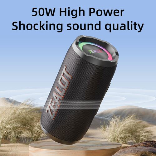 ZEALOT S76 Portable Wireless Speaker  50W 8000mAh Battery