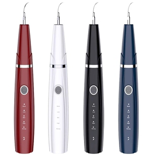 Portable electric tooth flusher removal ultrasonic scrubber