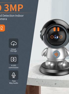 3MP 1296P WiFi PTZ Camera Support 2.4G Wireless AI Humanoid