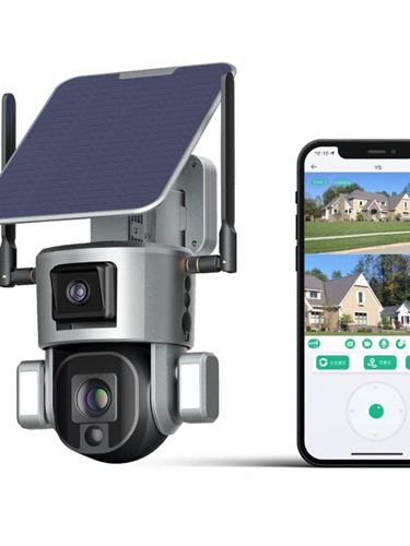 4K 8MP 4G/Wi -Fi Беспроводная солнечная камера Двойная линза 10x оптический Z