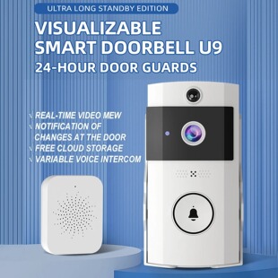 Wireless Doorbells with Solar Cover Camera Video Door Bell