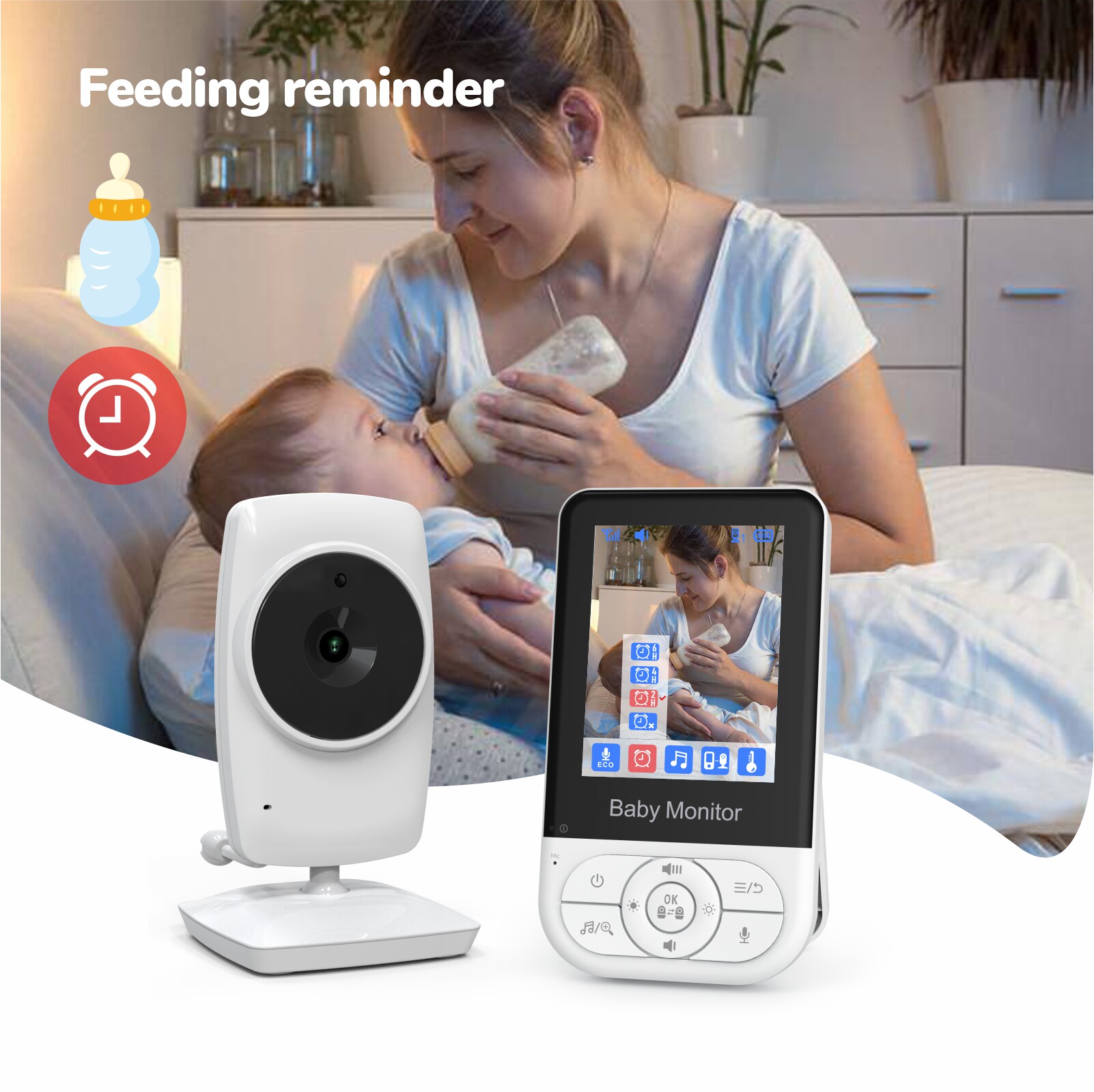2.8inch Baby Monitor Camera two-way talk Babysitter nanny