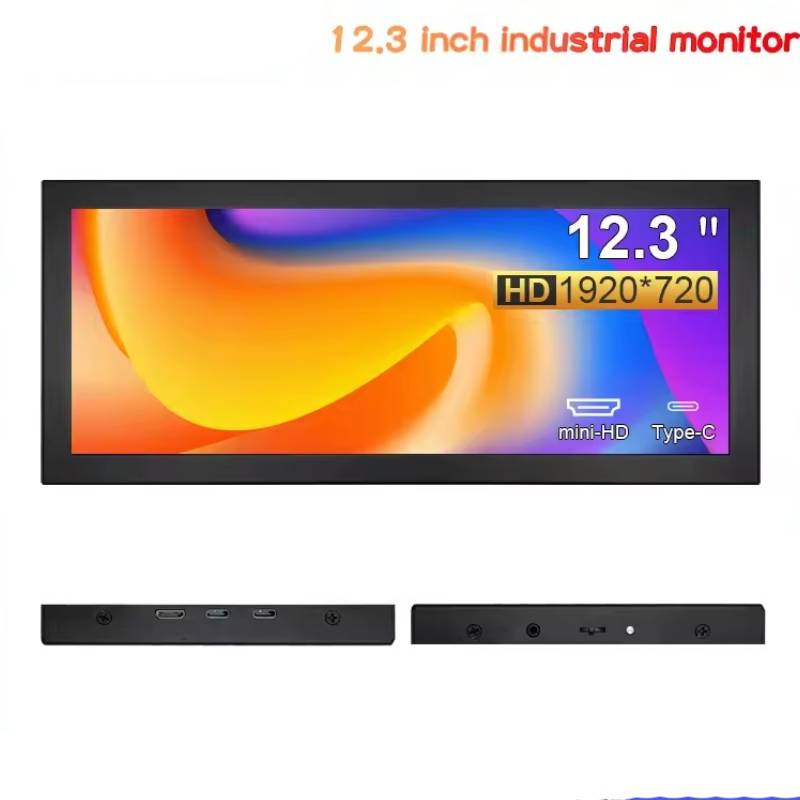 12.3”1920x720 VESA Mount Embedded NON TouchScreen Monitor