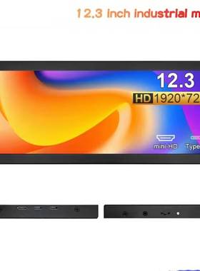 12.3”1920x720 VESA Mount Embedded NON TouchScreen Monitor